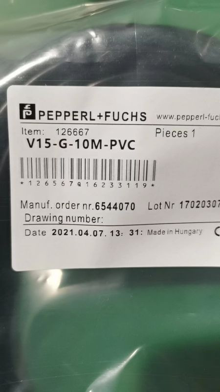 Pepperl+Fuchs 페펄앤드푹스 V15-G-10M-PVC