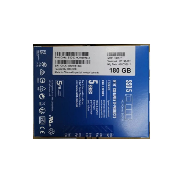 Intel 인텔 SSDSCKKW180H6 180GB